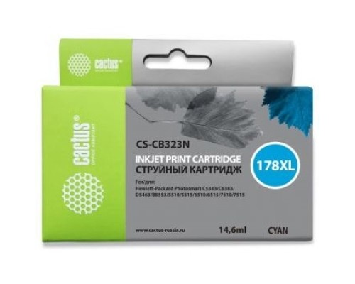 [расходные материалы] Cactus CB323 (CS-CB323N(CS-CB323)) Картридж №178XL для HP PS B8553/C5383/C6383/D5463/5510 (синий) 