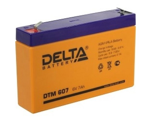 [батареи] Delta DTM 607 (7 Ач, 6В) свинцово- кислотный аккумулятор  