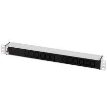 REM Блок розеток Rem-32 с инд., 12 IEC 60320 C13, 32А, алюм., 19