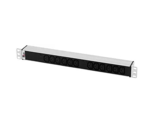 [Аксессуар] REM Блок розеток Rem-32 с инд., 12 IEC 60320 C13, 32А, алюм., 19
