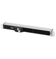 REM Блок розеток Rem-32 с авт., и амп., 3 IEC 60320 C13, 3 IEC 60320 C19, 32А, алюм., 19