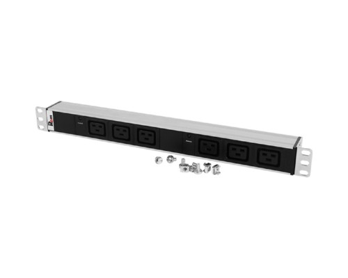 [Аксессуар] REM Блок розеток Rem-32 с инд., 6 IEC 60320 C19, 32А, алюм., 19
