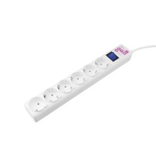 PowerCube Фильтр-удлинитель (SPG(5+1)-16B-1,9M) 6 розеток, 1.9м,16А/3,5кВт, белый