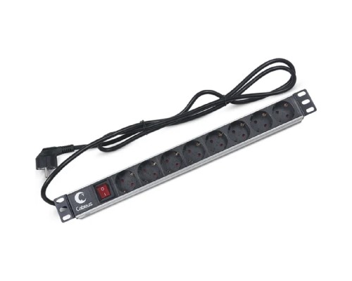 [Cabeus Аксессуары к монтажным шкафам] Cabeus PDU-8P-2EU Блок евророзеток для 19