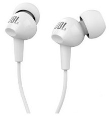 JBL C100SIUWHT наушники вкладыши,  белый, проводные Mini jack 3.5 mm