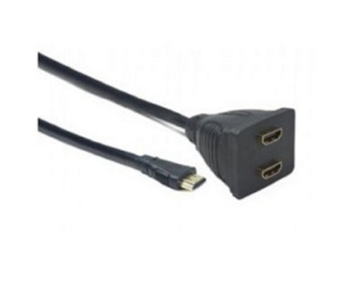[Разветвитель] Cablexpert DSP-2PH4-002 Разветвитель HDMI Cablexpert DSP-2PH4-002, HD19F/2x19F, 1 компьютер => 2 монитора, пассивный, Full-HD, 3D, 1.4v
