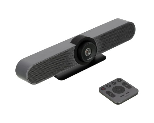 [Web-камеры] 960-001102 Logitech MeetUp ConferenceCam [Ultra HD 4K, 2160p/30fps, пульт ДУ, интегрированная аудиосистема, USB-кабель 5м, в комплекте крепление и фурнитура для установки на стене] 