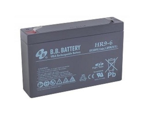 [батареи] АКБ B.B. Battery HR 9-6 (6В 9Ач  ДхШхВ 151x34x94 мм, масса 1,4 кг) клеммы F2