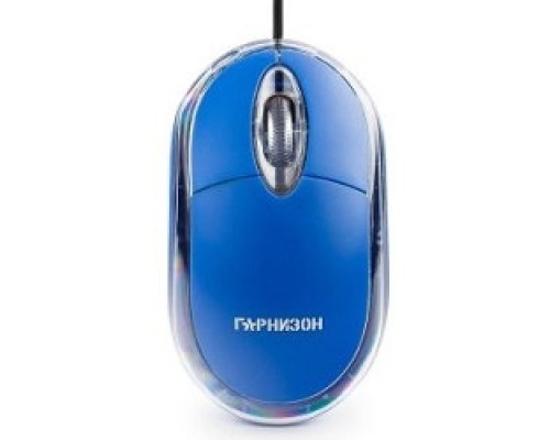 [Клавиатуры, мыши] Гарнизон Мышь GM-100B, USB, чип- Х, синий, 1000 DPI, 2кн.+колесо-кнопка