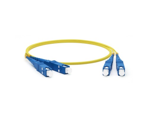[Патч-корд] Hyperline FC-D2-9-SC/­UR-SC/­UR-H-1M-LSZH-YL Патч-корд волоконно-оптический (шнур) SM 9/­125 (OS2), SC/­UPC-SC/­UPC, 2.0 мм, duplex, LSZH, 1 м