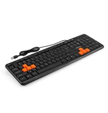 Exegate EX264080RUS Клавиатура Exegate LY-403, <USB, черная, 105кл, Enter большой, 8 красных клавиш> Color box