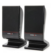 CROWN CMS-601 (USB, 6W; управление громкостью, разъём для наушников, кнопка включения, Длина кабеля между колонками 1м;Длина аудио-кабеля и питания 2м.)