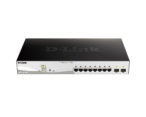 [Сетевое оборудование] D-Link DGS-1210-10MP/F1A PROJ Настраиваемый L2 коммутатор с 8 портами 10/100/1000Base-T и 2 портами 1000Base-X SFP (8 портов PoE 802.3af/at, PoE-бюджет 130 Вт)