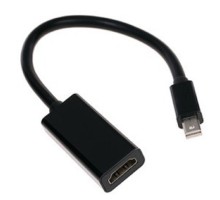 Cablexpert Переходник miniDisplayPort - HDMI, 20M/19F, кабель 15см, черный, пакет (A-mDPM-HDMIF-02)