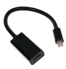 Cablexpert Переходник miniDisplayPort - HDMI, 20M/19F, кабель 15см, черный, пакет (A-mDPM-HDMIF-02)