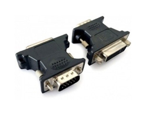 [переходник] Cablexpert Переходник VGA-DVI, 15M/25F, черный, пакет (A-VGAM-DVIF-01)