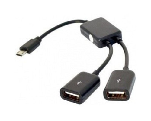 [переходник] KS-is KS-320 Адаптер OTG 2xUSB 2.0 F в microUSB M 