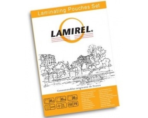 [Пленка] Lamirel Пленка для ламинирования LA-78787(01) (набор А4, A5, A6 по 25 шт., 75 мкм, 75 шт. в уп.)