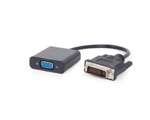 [переходник] Cablexpert Переходник DVI-D-VGA Digital , 25M/15F, длина кабеля 0,2м, черный, пакет (A-DVID-VGAF-01)