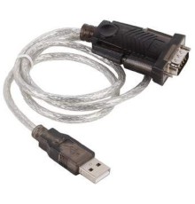 ORIENT Кабель-адаптер USS-101N18, USB Am to RS232 DB9M (Prolific PL2303HXD, поддержка Win 8.x/10), длина 1.8м, крепеж разъема - винты