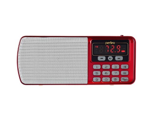 [Радиоприемник] Perfeo радиоприемник цифровой ЕГЕРЬ FM+ 70-108МГц/ MP3/ питание USB или BL5C/ красный (i120-RED) [PF_5026]
