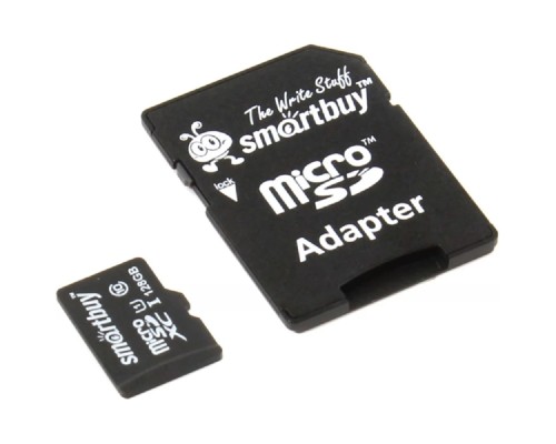 [Карта памяти ] Micro SecureDigital 128Gb Smart buy SB128GBSDCL10-01 {Micro SDHC Class 10, UHS-1, SD adapter}