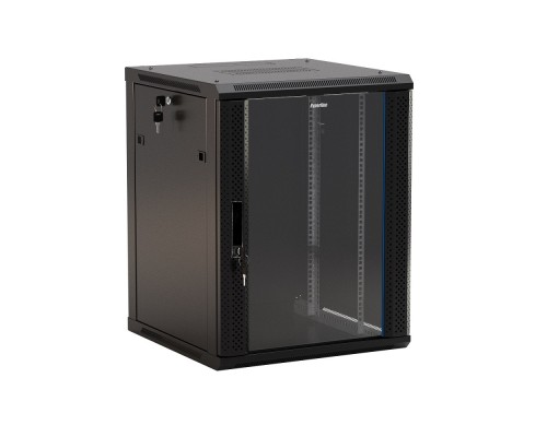 [Монтажный шкаф] Hyperline TWB-0645-GP-RAL9004 Шкаф настенный 19-дюймовый (19