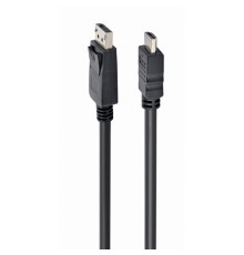 Cablexpert Кабель DisplayPort->HDMI, 10м, 20M/19M, черный, экран, пакет (CC-DP-HDMI-10M)