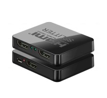 ORIENT HDMI 4K Splitter HSP0102HL, 1->2, HDMI 1.4/3D, UHDTV 4K(3840x2160)/HDTV1080p/1080i/720p, HDCP1.2, питание от USB, пластик.корпус (30103)