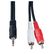 PERFEO Кабель Jack 3.5 мм вилка - 2xRCA вилка, длина 5 м. (J2005)