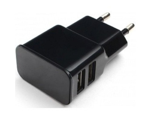 [Аксессуар] Cablexpert Адаптер питания 100/220V - 5V USB 2 порта, 2.1A, черный (MP3A-PC-12)