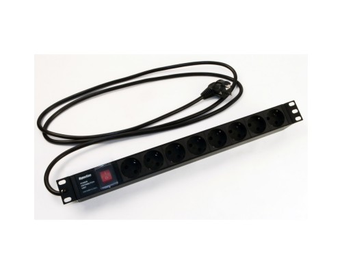 [Монтажное оборудование] Hyperline SHE19-8SH-S-2.5EU Блок розеток для 19