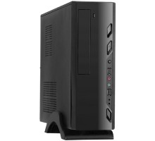Exegate EX268694RUS Корпус MiniITX Exegate MI-208 Black, miniITX/mATX, <M350, 80mm>, 2*USB, Audio