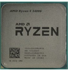 CPU AMD Ryzen 5 2400G OEM (YD2400C5M4MFB){3.9GHz, 4MB, 65W, AM4, RX Vega Graphics}