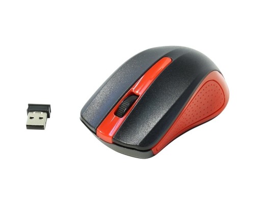 [Мышь] Oklick 485MW black/red optical (1200dpi) cordless USB (2but) [997828]
