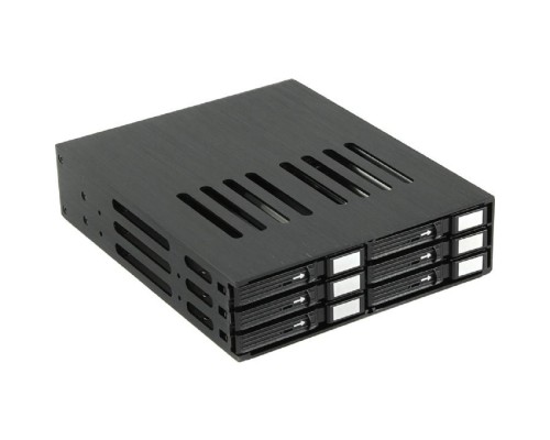 [Опция к серверу] Procase L2-106-SATA3-BK {Корзина L2-106SATA3 6 SATA3/SAS, черный, с замком, hotswap mobie rack module for 2,5