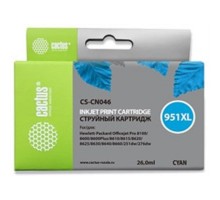 Cactus CN046AE Картридж №951XL голубой (26мл) для HP DJ Pro 8100/8600 