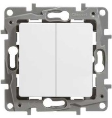 Legrand 672204 Выключатель двухклавишный с подсветкой - Etika - 10 A - 250 В~ - белый