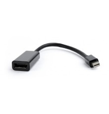 Cablexpert Переходник miniDisplayPort - DisplayPort, 20M/20F, длина 16см, черный (A-mDPM-DPF-001)