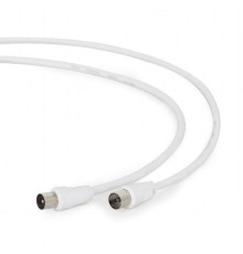 Gembird Кабель Кабель телевизионный, Coaxial M/F, белый, 3м (CCV-515-W-3M)