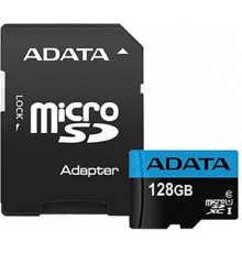 Micro SecureDigital 128Gb A-DATA AUSDX128GUICL10A1-RA1 {MicroSDXC Class 10 UHS-I, SD adapter}