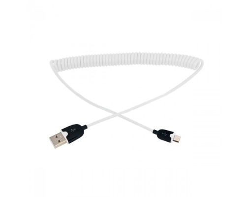 [Кабели] Rexant (18-4301) Кабель USB-A – micro USB, 2,4А,  1м, белый, витой
