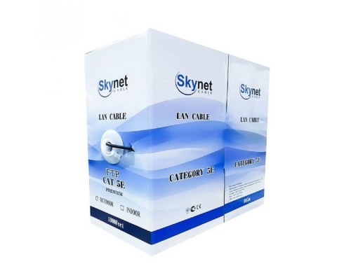 [Витая пара] SkyNet Кабель UTP indoor 4x2x0,46, медный, FLUKE TEST, кат.5e, однож., (305м) box, серый [CSL-UTP-4-CU](АК5010143/1693211)