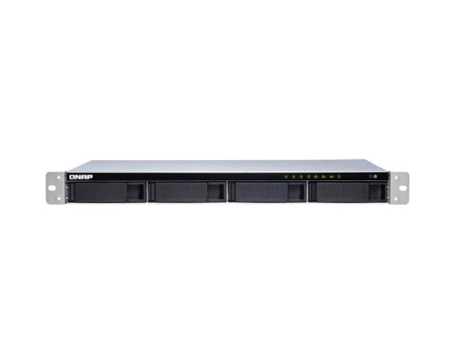 [Дисковый массив] QNAP TS-431XeU-8G Сетевое хранилище, 4 отсека для HDD, 10 GbE SFP+, стоечное исполнение, 1 блока питания. ARM Cortex-A15 Annapurna Labs AL-314 1,7 ГГц, 8 ГБ. Направляющие в комплект поставки не 