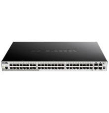 D-Link DGS-1510-52XMP/A1A PROJ Управляемый L2+ стекируемый коммутатор с 48 портами 10/100/1000Base-T и 4 портами 10GBase-X SFP+ (48 портов PoE 802.3af/at, PoE-бюджет 370 Вт; 740 Вт с DPS-700)
