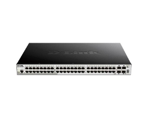[Сетевое оборудование] D-Link DGS-1510-52XMP/A1A PROJ Управляемый L2+ стекируемый коммутатор с 48 портами 10/100/1000Base-T и 4 портами 10GBase-X SFP+ (48 портов PoE 802.3af/at, PoE-бюджет 370 Вт; 740 Вт с DPS-700)
