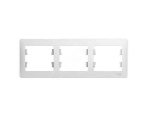 [Розетки ] Systeme electric GSL000103 GLOSSA 3-постовая РАМКА, горизонтальная, БЕЛЫЙ                                      