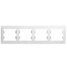 Systeme electric GSL000104 GLOSSA 4-постовая РАМКА, горизонтальная, БЕЛЫЙ                                      