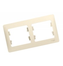 Systeme electric GSL000202 GLOSSA 2-постовая РАМКА, горизонтальная, БЕЖЕВЫЙ                                    