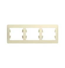 Systeme electric GSL000203 GLOSSA 3-постовая РАМКА, горизонтальная, БЕЖЕВЫЙ                                    